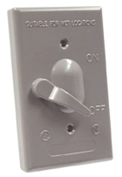 Hubbell-Raco 5121-0 Weatherproof Cover, 1-Gang, Vertical Mount, Type: Lever, Die Cast