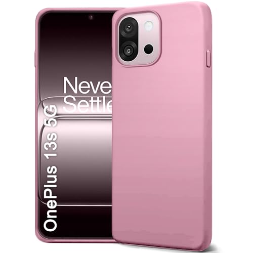 Image of TheGiftKart Liquid Silicone Back Cover Case for OnePlus 13s 5G | Soft Micro-Fibre Lining Inside | Camera & Screen Protection | Shockproof Back Cover Case for OnePlus 13s 5G (Silicone, Pink)