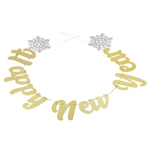 VANZACK Banderines Colgantes para Fiesta de Año Decoración Festiva y Topper para Tartas Diseño Clásico y Fácil de Usar para Celebraciones Familiares