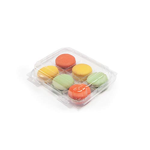 good natured 6 Compartment Treat Package, Pack of 250 - 99% Plant-Based Containers with Lids - BPA-Free Multi-Purpose Clear Food Storage Containers