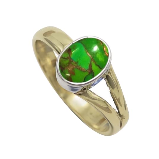 925 Sterling Silver Kamień szlachetny Zielony Miedź Turkusowy Kamień Kamień Pierścionek Mężczyzna Kamień Pierścień Wszystkie rozmiary Ręcznie robiona biżuteria CRG1089BJ_58 (18,5), 58