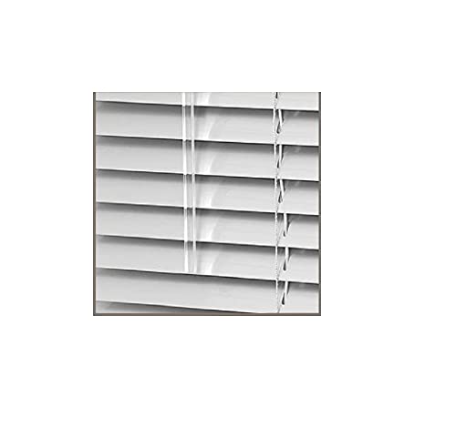 Aluminium Metal Venetian Blinds Trimable Easy Fit 25mm Slat Home Office Silver,Black,White Colours (White, 45 x 150 cm)