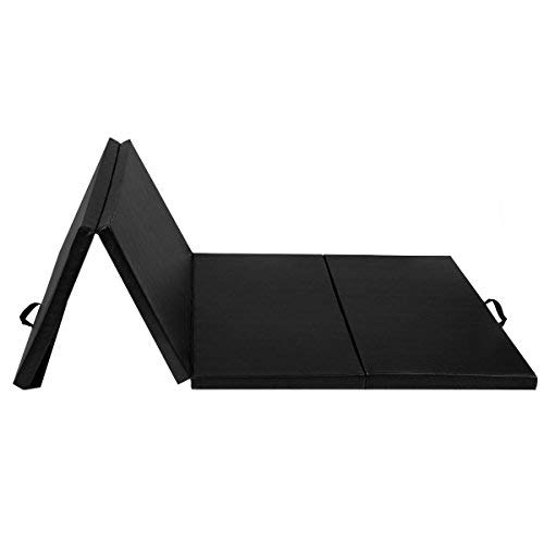 Giantex 4'X10'X2" Gymnastics Mat Folding Panel Thick Gym Fitness Exercise Christmas Gift (Black) #TOP7