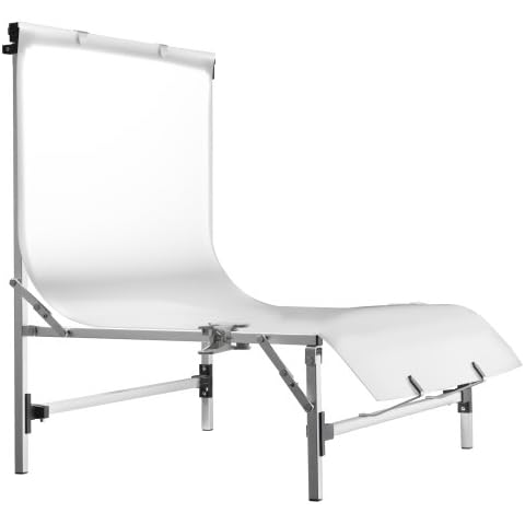 Walimex Pro Tavola - Mesa de fotografía para fotografía de producto (altura de disparo de 28 cm), blanco y plateado Cover