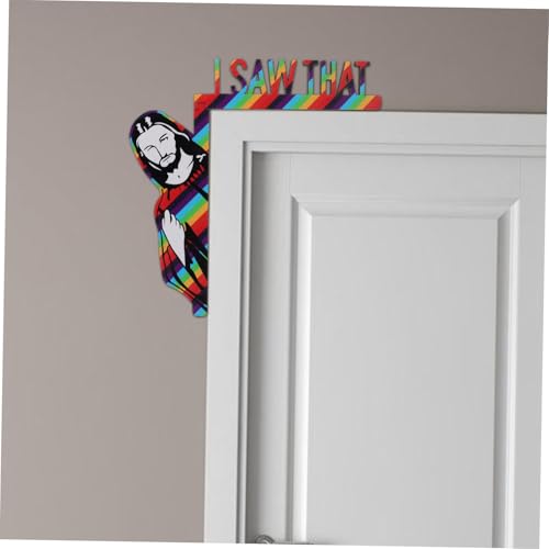 Jesús decoración de esquina para puerta de madera elegante set de 4 piezas 8