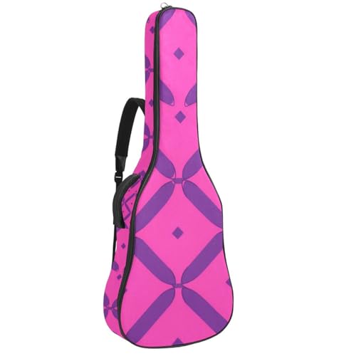 Sac pour guitare grand étui étanche acoustique plusieurs poches motif rose 42.9in