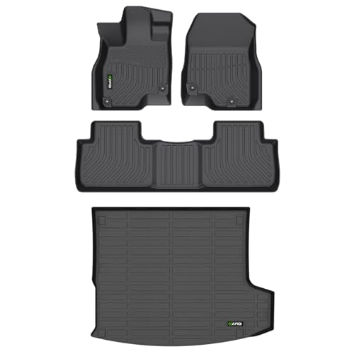 HAFIDI All Weather Floor Mats & Cargo Liner for Acura RDX 2019-2024 2025 All Weather Protection TPE Anti-Slip Automotive Full Set RDX Floor Liners Custom Accessories - Black