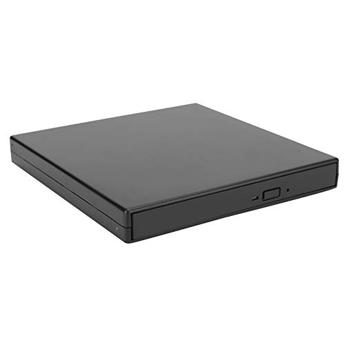 AMONIDA Good Performance Shockproof Low Noise Durable External Drive, External Optical Drive, for Desktop Laptop(black)