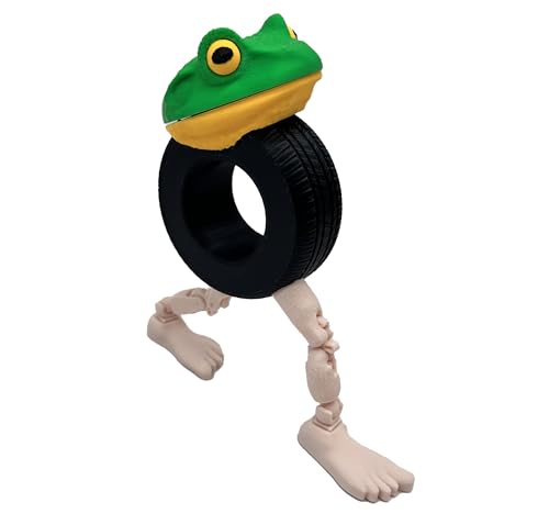 Boneca Ambalabu Figura XL articulada de 16 cm, bonecas Brainrot italianos, Tralalero Tralara - Coleção oficial Brainrot - Rã brainrot com roda - Tung Tung Sahur - Capuccino Assessino