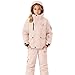 Boys Girls Ski Suit Kids Snowsuits 2 Piece Winter Waterproof Down Jacket Snow Pants Ski Bibs Overalls Snowboarding Clothes (Pink, 13-14 Years)