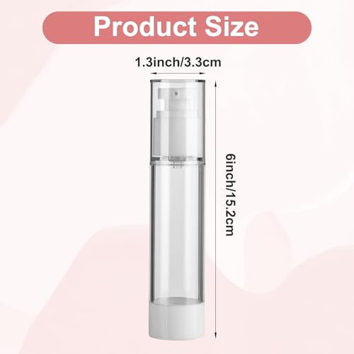 28 Pack Airless Pump Bottles 1.7 oz Travel Size Pump Bottle Lotion Container Refillable Cosmetic Pump Dispensers for Foundation Moisturizer Shampoo Toiletry2