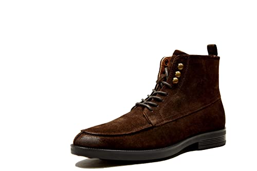 Image of Hx London Leather Men Apron Laceup Ankle Boot