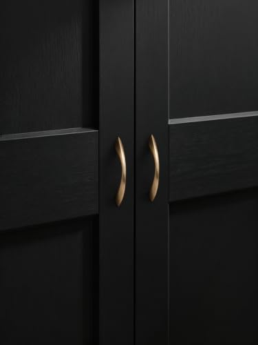 Image of 5 Pack Champagne Bronze Cabinet Pulls 3 Inch Arch Twisted Brass Handles Drawer Kitchen Cupboard Bathroom Dresser Cabinet Hardware Zinc Alloy