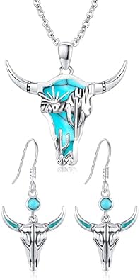 Midir&Etain Western Jewelry Set Cowgirl Necklace and Country Earrings
