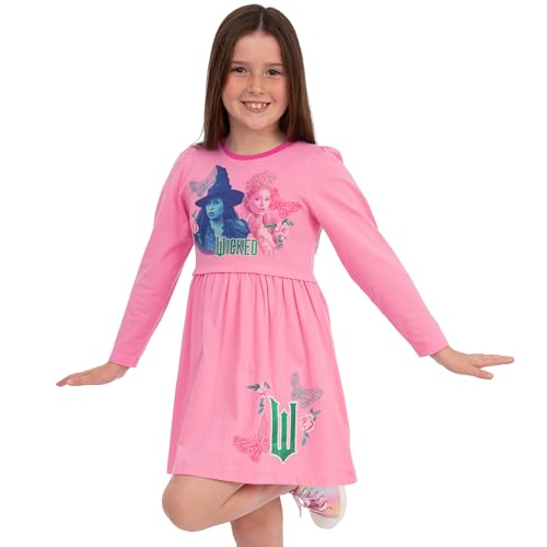 Vestido de Elphaba y Glinda para niñas en algodón que no pica manga larga estilo Wicked 3