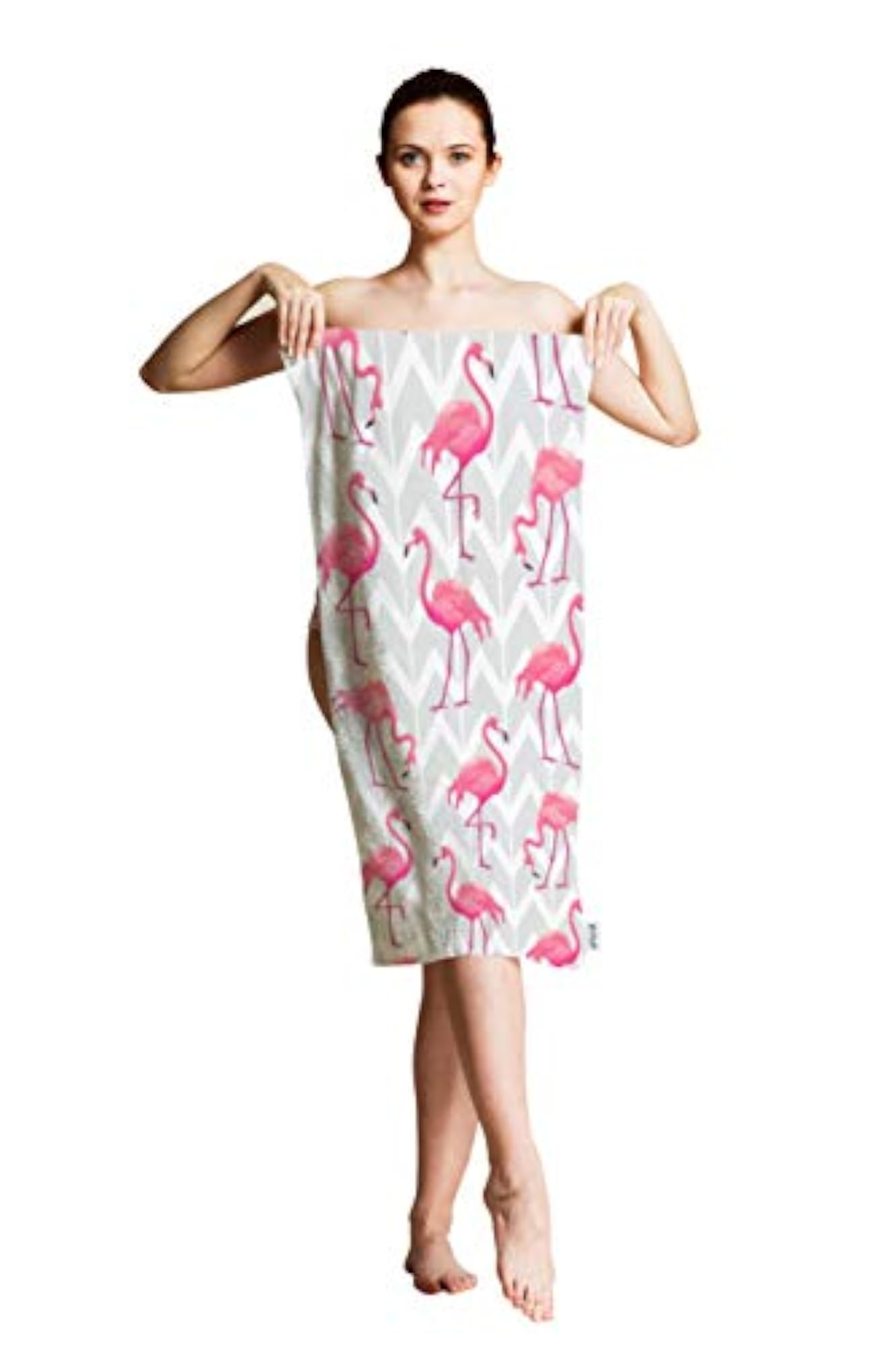 Flamingo Hand Towels Cotton Washcloths, Tropical Pattern