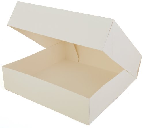 Southern Champion Tray 24233 Paperboard White Window Bakery Box, 10" Length X 10" Width X 2-1/2" Height (Case Of 200) #TOP1