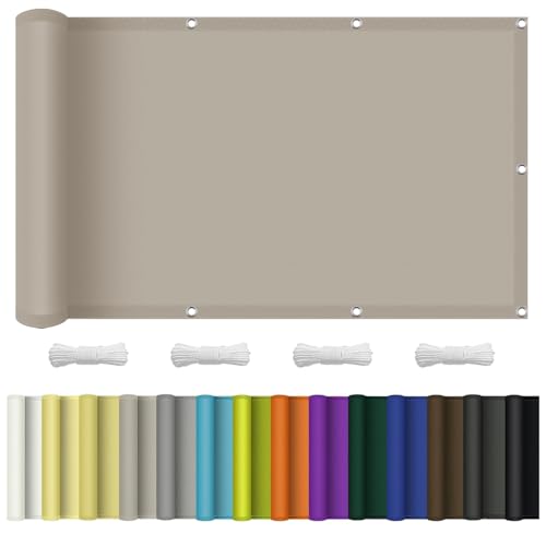 Voile d'ombrage 275 x 725 cm anti-UV étanche pour stopper la chaleur sur terrasse sans perçage