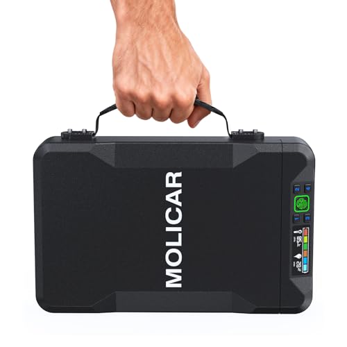 Car Gun Safe Small Biometric Pistol Safe Handheld Portable Fingerprint Gun Lock Box for Travel Nightstand Bedside