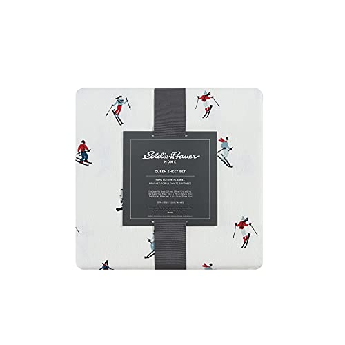 Eddie Bauer - Full Sheets, Cotton Flannel Bedding Set, Brushed For Extra Softness, Cozy Home Decor (Ski Slope, Full) #TOP5