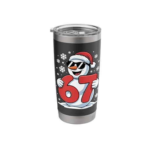 Cool Snowman 67 Christmas Outfit for Winter Holiday Vibes Stainless Steel Insulated Tumbler