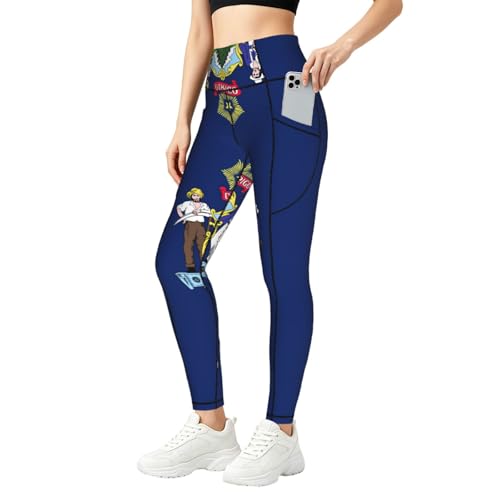 Mallas de Maine para mujer con bolsillos prácticos y máxima elasticidad deportiva