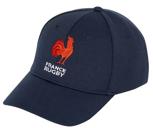 Fédération Française de Rugby FFR - Casquette Officielle XV de France - Taille Unique - Unisexe - Réglable - Collection Officielle Bleu Marine