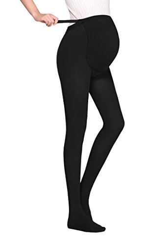 KOOYOL Damen Umstandskleidung Leggings Strumpfhosen Blickdichte Winter-Schwangerschafts-Umstands-Strumpfhose in 120 DEN mit dehnbarem Baucheinsatz Cover
