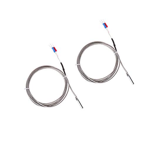 Raybre Art 2 pcs K-Type Thermocouple Temperature Sensor 0-600â„ƒ Measure Range 5 * 30mm Probe
