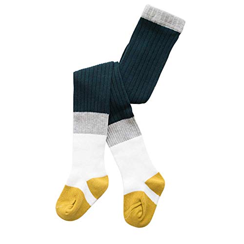 Ding-dong Tollder Kid Girl Knitted Cotton Patchwork Tights