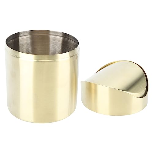 Caneca de Basura Pequeña de Acero Inoxidable para Escritorio miniatura 4