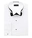 Milani Men's Tuxedo Shirt With French Cuffs And Bow Tie 15.5", 34/35 White