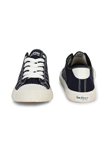 Image of San Frissco Men's Sneakers Textured Casual Lace Up Shoes Soft Cushioned Footbed with Rubber Sole Stylish, Trending, Comfortable, Lightweight, Durable Perfect for Parties, Office and College
