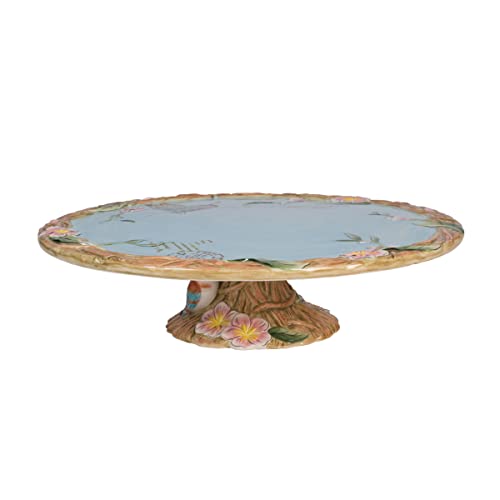 Fitz-and-Floyd-Toulouse-Footed-Cakeplate-Serve-Platter-1125-Inch-Blue Fitz and Floyd Toulouse Footed Cakeplate Serve Platter 1125 Inch Blue