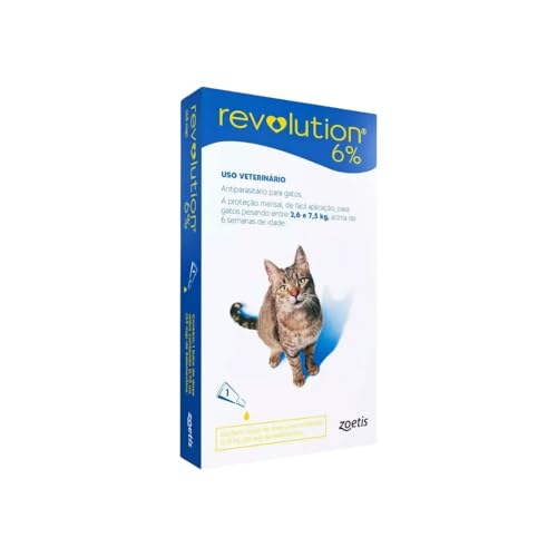 Revolution 6% Azul, Bis 45mg 0,75ml Gatos Zoetis para Gatos