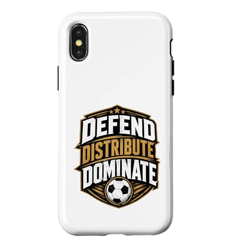 Football Collection Soccer Defend Distribute Dominate �X�}�z�P�[�X iPhone X/XS �p
