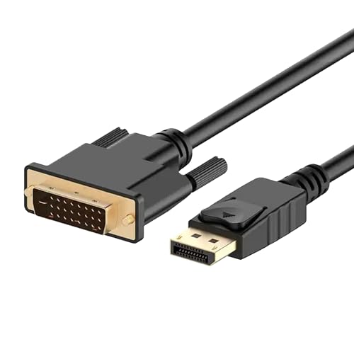 Pipestation DisplayPort to DVI Cable 1.8m - High-Definition 1080p - Display Port to DVI cables - Display Port to DVI.D for PC, Laptop, Monitor, Projector - Gold Plated DisplayPort to DVI.D Adapter