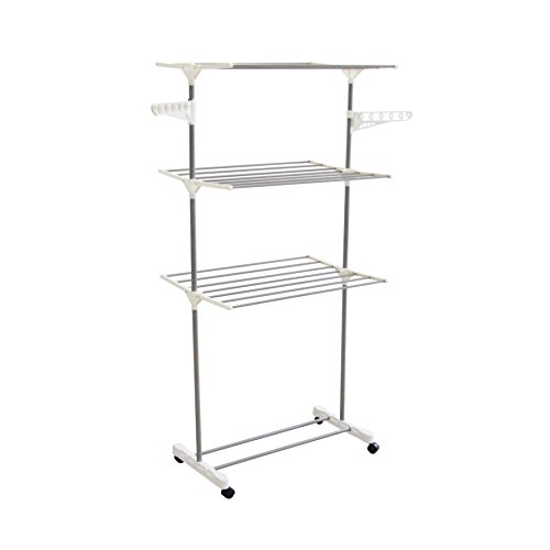 Je Cherche une Idée RG5809 Etendoir Linge avec 3 Etages Métal 80 x 59 x 165 cm