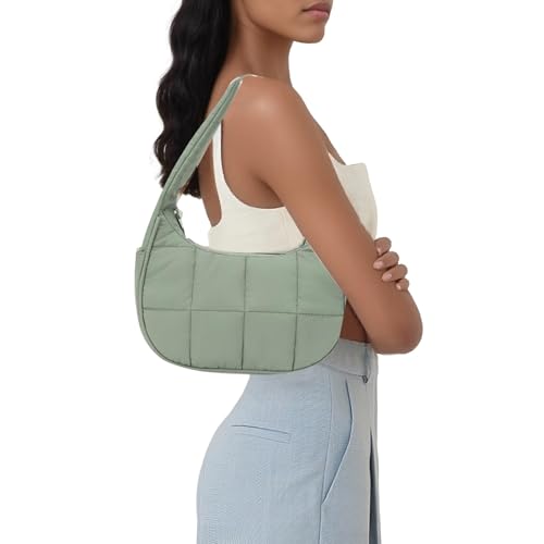 Quilted Shoulder Bags for Women Puffer Purses Crescent Shoulder Bag Adjustable Crossbody Bags Hoho Handbags4