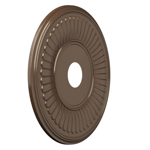 Image of 19 inchOD x 3 1 /2 inchID x 1 inchP Berkshire Thermoformed PVC Ceiling Medallion (Fits Canopies up to 8 3 /8 inch), Metallic Copper