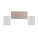 DHOME Cabecero + Dos mesitas de Noche, Conjunto Cabezal para Cama mas 2 mesillas, Pack Dormitorio en Diferentes tonalidades y Medidas (Liso 145cm + 3 Cajones, Beige)