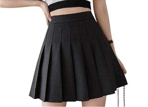 Women's High Cotton Waist Flared Knit Skart Short Stylish Skirt-image-11