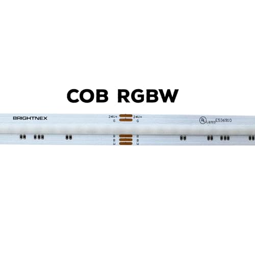 Tira de LED RGBW COB 24V 12mm Dimmable 3000K 16.5ft miniatura 2