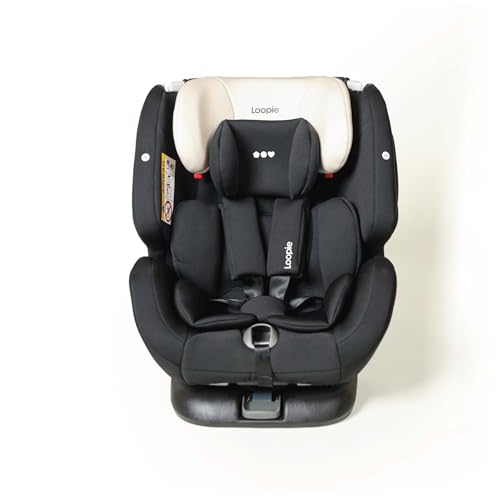 Image of Loopie Lap 360 CONVERTIBLE baby Car Seat for 0-12 Years | Both ISOFIX & SEAT-BELT (non-isofix) Compatible | GERMAN Designed | FORWARD & REAR Facing | SIDE IMPACT PROTECTION | 11-Position Adjustable HEIGHT | 5 POINT Safety HARNESS | Internationally Certified | 2 Year WARRANTY