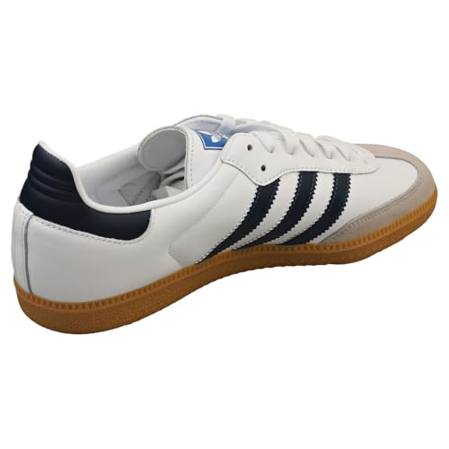Image of adidas Samba Og Men's 3-Stripes Retro Contrast 70S Trainers (White Navy, US 5)