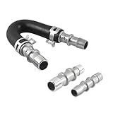 FSTURIOS Engine Heater Core Bypass Kit, 626-001 Heater Core Flush Kit with 5/8' & 3/4' End Hose, Automotive Engine Aluminum Fittings Compatible with Most Common Heaters Hoses