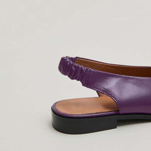 Women's Pointed Closed Toe Ballet Flat Shoes Chic Ruched Slip On Slingback Flats Casual Office Dressy Flat Shoes for Women4