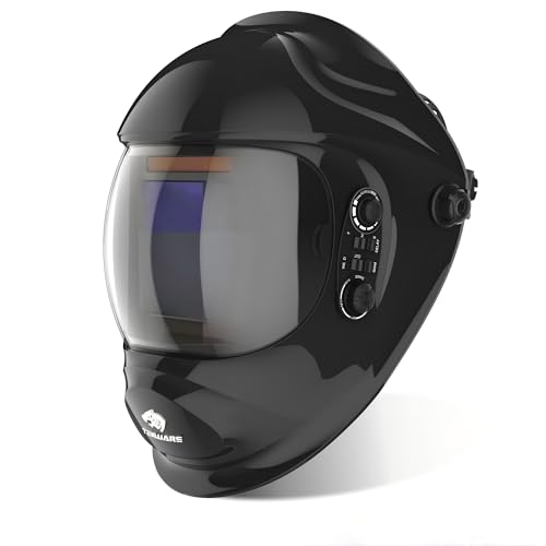 Image of Tekware Auto Darkening Welding Mask, True Color Welding Hood with 4 Arc Sensors, 1/10000 sec ±20% Switching Time, Broad Field of Vision, Eye Protection for MIG TIG ARC Grinding