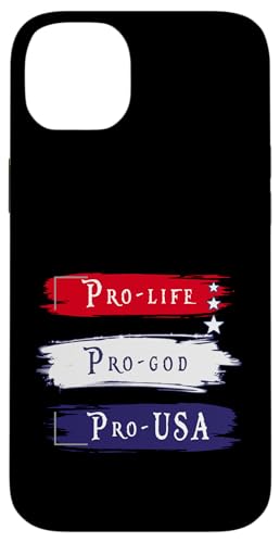 Pro Life Pro God Pro USA Patriotic Spirit �O���t�B�b�N �X�}�z�P�[�X iPhone 14 Plus �p