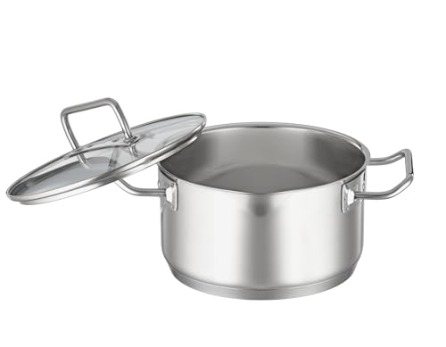 RÖSLE EXPERTISO Kochtopf, Hochwertiger Universaltopf aus Edelstahl 18/10, 24 cm, Glasdeckel, Innenskalierung, induktionsgeeignet… – Ansicht 3